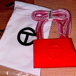 Brand new Telfar patent leather small bag